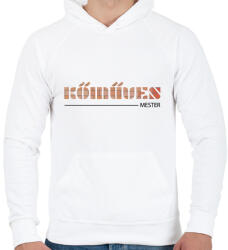 printfashion Kőműves mester - Férfi kapucnis pulóver - Fehér (6554167)