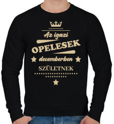 printfashion Az igazi Opelesek - Hónappal - Férfi pulóver - Fekete (7198051)