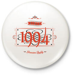 printfashion since-1994-red-black - Kitűző, hűtőmágnes - Fehér (3076540)