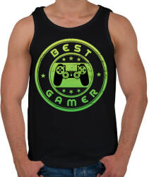 printfashion Best gamer - Férfi atléta - Fekete (5259699)