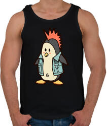 printfashion Punk pingvin - Férfi atléta - Fekete (2372469)