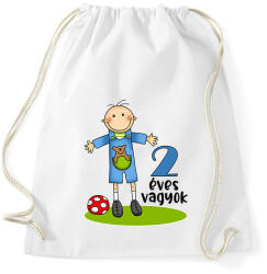 printfashion 2 éves vagyok" kisfiúknak - Sportzsák, Tornazsák - Fehér (13441999)