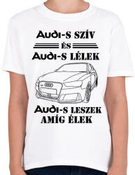 printfashion Audi szív - Gyerek póló - Fehér (1813948)