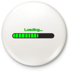 printfashion Loading. . . - Kitűző, hűtőmágnes - Fehér (5307784)