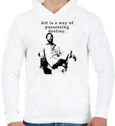 printfashion marvin gaye quotes - Férfi kapucnis pulóver - Fehér (15573716)