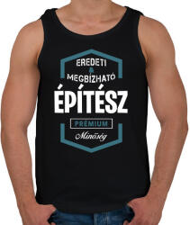 printfashion Építész prémium minőség - Férfi atléta - Fekete (1454147)