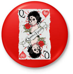 printfashion Kör Dáma - Kitűző, hűtőmágnes - Piros (3104562)