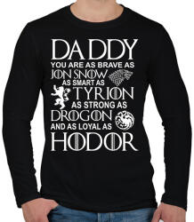 printfashion Apa GOT - Férfi hosszú ujjú póló - Fekete (1553057)