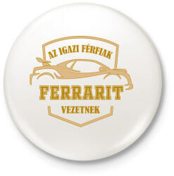 printfashion Ferrari sofőr - Kitűző, hűtőmágnes - Fehér (4797921)