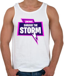 printfashion Survive the Storm - Férfi atléta - Fehér (1796287)