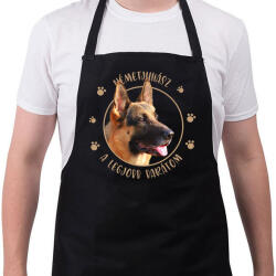printfashion Németjuhász - Legjobb barátom - Kötény - Fekete (7174336)
