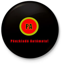 printfashion pénzkiadó autómata - Kitűző, hűtőmágnes - Fekete (3097360)