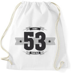 printfashion b-day-53-dark-lightgrey - Sportzsák, Tornazsák - Fehér (512925)