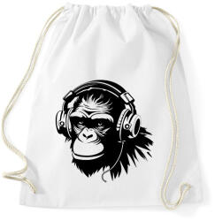 printfashion DJ Monkey - Sportzsák, Tornazsák - Fehér (14838814)