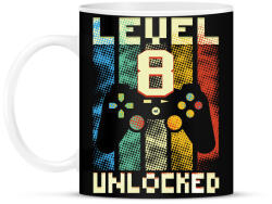 printfashion 8. születésnapi ajándék gamereknek - Bögre - Fekete (11384678)