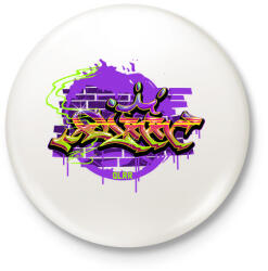 printfashion Graffiti - Kitűző, hűtőmágnes - Fehér (4963366)