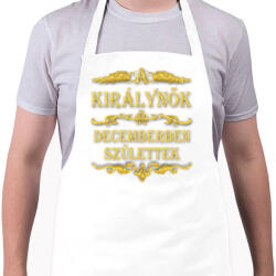 printfashion A királynők decemberben születtek - Kötény - Fehér (4908144)