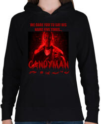 printfashion CANDYMAN-RED - Női kapucnis pulóver - Fekete (2300200)