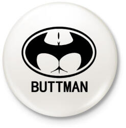 printfashion Buttman - Kitűző, hűtőmágnes - Fehér (5194565)