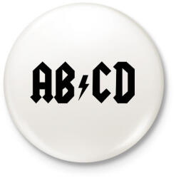 printfashion ABCD - Kitűző, hűtőmágnes - Fehér (7329380)