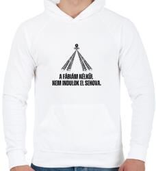 printfashion A Fábiám nélkül nem indulok el sehova - Férfi kapucnis pulóver - Fehér (14378840)