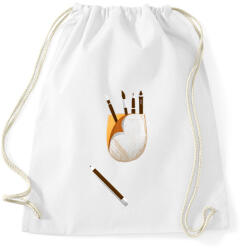 printfashion Zseb ecsettel - Sportzsák, Tornazsák - Fehér (13099834)