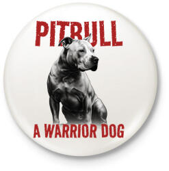 printfashion Pitbull - Kitűző, hűtőmágnes - Fehér (13679627)