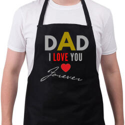 printfashion dad i love you - Kötény - Fekete (4934693)