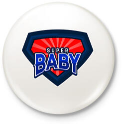 printfashion SUPERBABY - Kitűző, hűtőmágnes - Fehér (11471481)