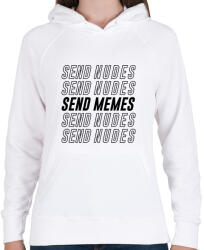 printfashion Send Memes - Női kapucnis pulóver - Fehér (1775356)