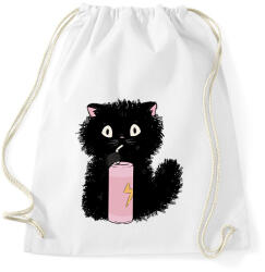 printfashion Fekete cica - Sportzsák, Tornazsák - Fehér (7648681)