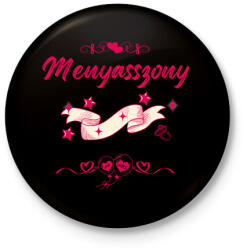 printfashion Lánybúcsú menyasszony pink - Kitűző, hűtőmágnes - Fekete (16845378)