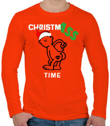printfashion ChristmASS - Férfi hosszú ujjú póló - Narancs (10143341)