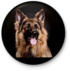 printfashion Német juhász - Kitűző, hűtőmágnes - Fekete (12423115)