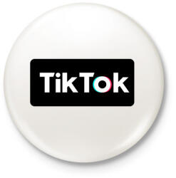 printfashion Tik Tok BOX - Kitűző, hűtőmágnes - Fehér (3088979)