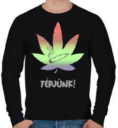 printfashion TÉPJÜNK! - Férfi pulóver - Fekete (11508505)