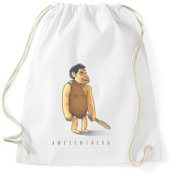 printfashion ősember - Sportzsák, Tornazsák - Fehér (810802)