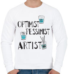printfashion glass. artist. b - Férfi pulóver - Fehér (15688674)