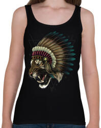 printfashion Törzsfőnök tigris - Női atléta - Fekete (1049342)