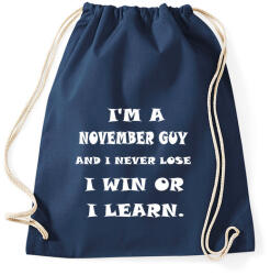 printfashion Novemberi vagyok és nem veszítek hanem tanulok - Sportzsák, Tornazsák - Sötétkék (1393636)