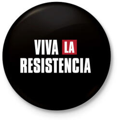 printfashion Viva la resistencia - Kitűző, hűtőmágnes - Fekete (3102432)