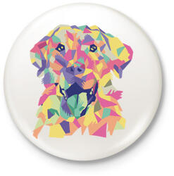 printfashion Labrador - Kitűző, hűtőmágnes - Fehér (9184687)