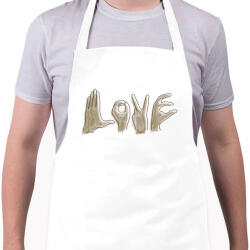 printfashion Love - Kötény - Fehér (4907191)