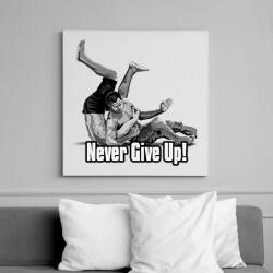 printfashion Never give up - Vászonkép - Fehér (6632572)