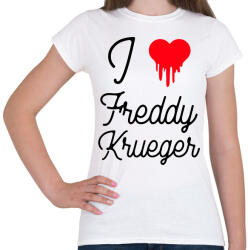 printfashion I love Freddy Krueger - Női póló - Fehér (10544539)