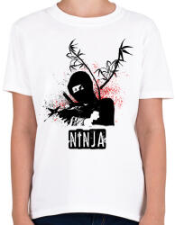 printfashion ninja - Gyerek póló - Fehér (1670415)