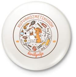 printfashion Kutyakozmetikusok királynője - Kitűző, hűtőmágnes - Fehér (7249965)