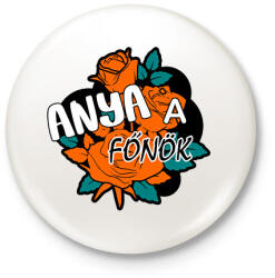 printfashion anya főnök - Kitűző, hűtőmágnes - Fehér (6843649)
