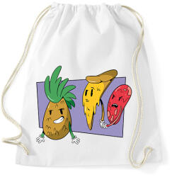printfashion Pizza és ananász mém - Sportzsák, Tornazsák - Fehér (11765406)
