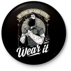 printfashion Fitt szakáll - Kitűző, hűtőmágnes - Fekete (3091275)